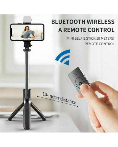 Selfie stick/stand Bluetooth με Φλας LED και Χειριστηριο OEM L02s