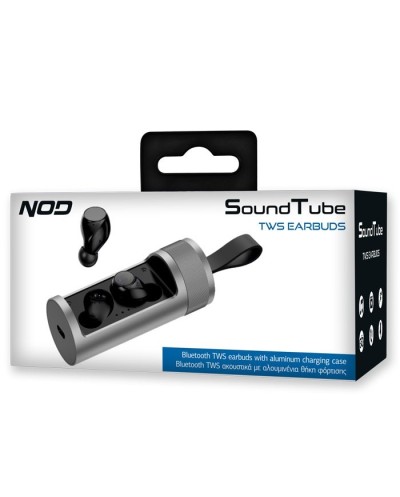 Bluetooth TWS Ακουστικά με Αλουμινένια Θήκη Φόρτισης NOD SOUNDTUBE