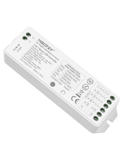 GloboStar® 73422 LS2 Mi-BOXER DC RF 2.4Ghz 5 in 1 Dimmer High Speed Controller / Dimmer 5 Καναλιών DC 12-24V 5 x 3A 72W - Max 15A 360W - IP20 RGBW+WW Μ13 x Π5 x Υ2.5cm - 5 Years Warranty