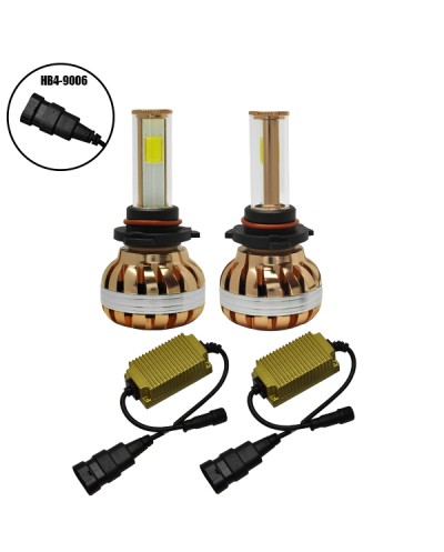 GloboStar® 99706 LED HID KIT HB4 9006 COB LED 45 Watt 4500 Lumen 9-32 Volt DC 6000k