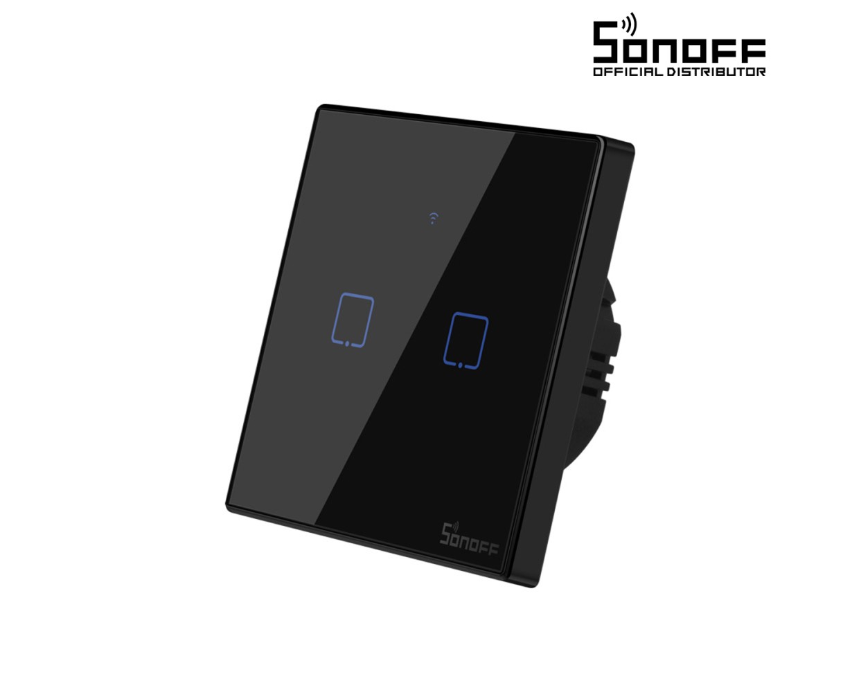 GloboStar® 80019 SONOFF T3EU2C-TX-EU-R2 - Wi-Fi Smart Wall Touch Button Switch 2 Way TX GR Series