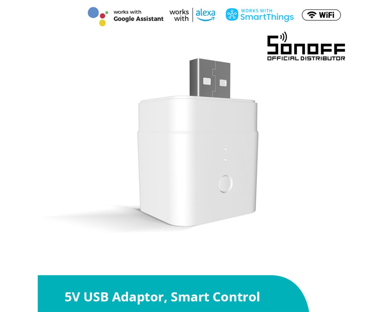 GloboStar® 80014 SONOFF MICRO-R2 - Wi-Fi Smart Switch 5V USB Smart Adaptor