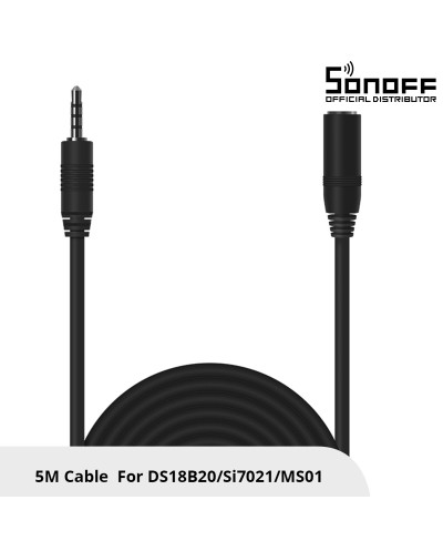 GloboStar® 80038 SONOFF AL560-R2 - 5M Sensor Extension Cable for DS18B20 & Si7021 & MS01 Models