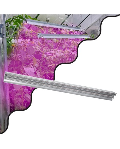 GloboStar® 85958 Linear Grow Light Full Spectrum LED Γραμμικό Φωτιστικό Ανάπτυξης Φυτών Θερμοκηπίου 120cm SMD 2835 200W 120° AC230V IP54 Εσωτερικού Χώρου για Κάλυψη Επιφάνειας 1.2m x 1.2m Πλήρους Φάσματος Φωτισμού