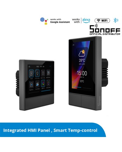 GloboStar® 80058 SONOFF NSPanel-R2-2022-EU - Wi-Fi Smart Scene Wall Switch(86/EU Type) - Integrated HMI Panel - Smart Temperature Control