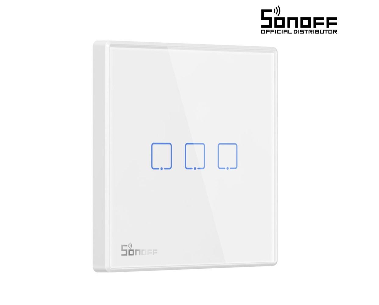 GloboStar® 80067 SONOFF T2EU3C-RF - 433MHz Wireless Smart Wall Touch Button Switch 3 Way - RF Series