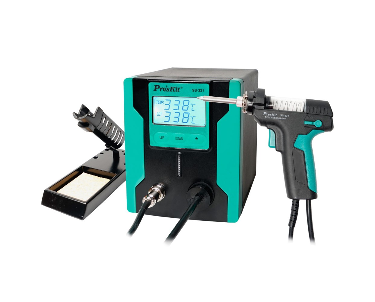 GloboStar® 79994 Proskit SS-331H Desoldering Station - Επαγγελματικός Σταθμός Αποκόλλησης Ρεύματος 140W AC 220-240V με Ρύθμιση Θερμοκρασίας 160°C έως 480°C Μ13 x Π18.5 x Υ16cm