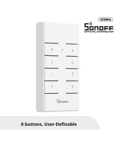 GloboStar® 80074 SONOFF RM433R2 - Remote Controller RF 433Mhz 8 Key (Battery Included)