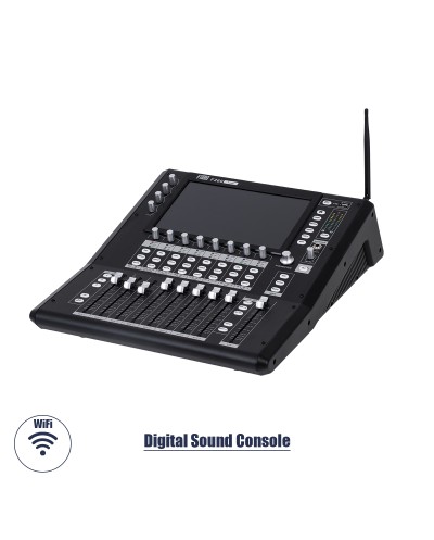 GloboStar® FDB F260 98023 Multifunctional Digital Mixer Audio Console 24Ch - Επαγγελματική Ψηφιακή Κονσόλα Ήχου 16Ch Audio In / 8Ch Audio Out / 8Ch BUS Out - Οθόνη Αφής 10" HD - Wifi Smart System - UDP - AC 220V/50-60Hz - IP20 - Μαύρο - Μ38 x Π49 x Υ14cm