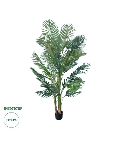 GloboStar® Artificial Garden ARECA PALM TREE 20013 - Τεχνητό Διακοσμητικό Φυτό Φοινικόδεντρο Αρέκα Υ210cm