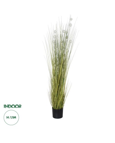 GloboStar® Artificial Garden ERIOPHORUM ANGUSTIFOLIUM COTTON GRASS 20073 Τεχνητό Διακοσμητικό Φυτό Γρασίδι του Βαμβακιού Υ150cm