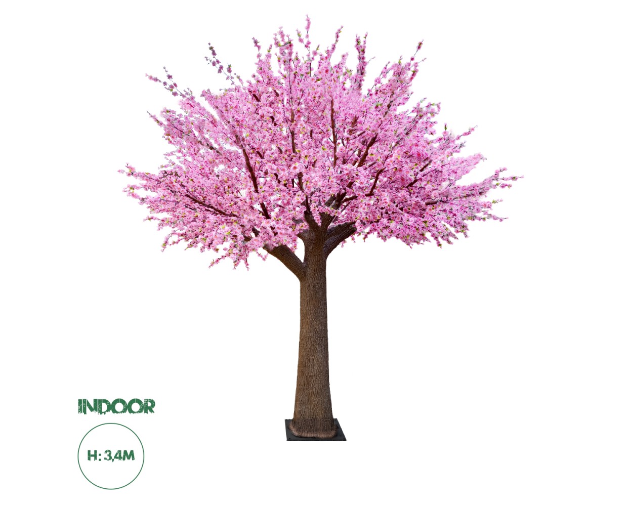 GloboStar® Artificial Garden PEACH BLOSSOM TREE 20159 Τεχνητό Διακοσμητικό Δέντρο Ανθισμένη Ροδακινιά Υ340cm