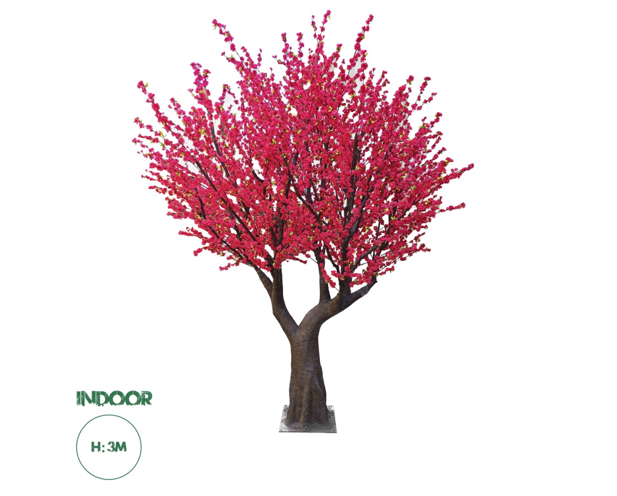 GloboStar® Artificial Garden PEACH BLOSSOM TREE 20168 Τεχνητό Διακοσμητικό Δέντρο Ανθισμένη Ροδακινιά Υ300cm