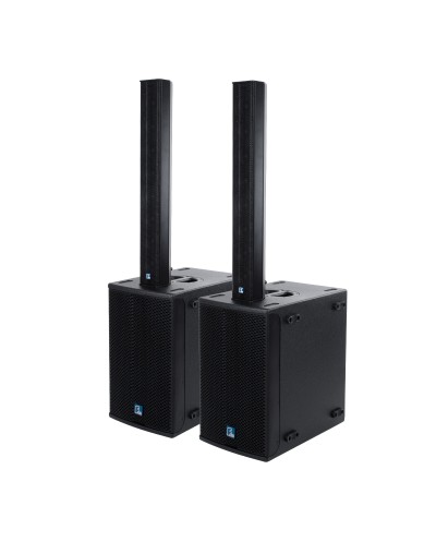 GloboStar® FDB K803+K112BAS 98024-98025-SET PA Column System - Ενεργό Αυτοενισχυόμενο Σετ Ηχείων & Subwoofer Column Κολωνάτο με Ψηφιακό Ενισχυτή FA2.36 AC 220V/50-60Hz - 600W RMS/8Ω + 400W RMS/8Ω (4000W Peak) - IP20 - Μαύρο - Σετ 4 Τεμαχίων