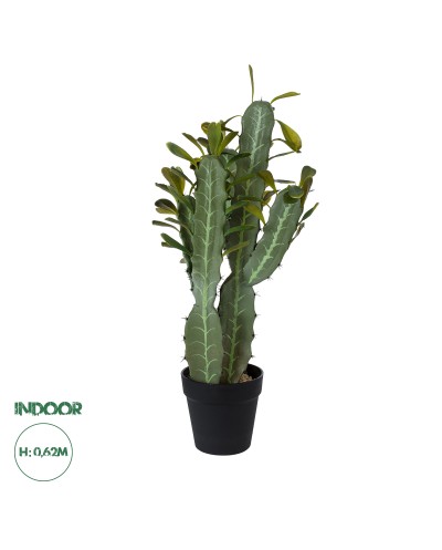 GloboStar® Artificial Garden CEREUS JAMACARU CACTUS 20102 Τεχνητό Διακοσμητικό Φυτό Κάκτος Κηρίος Υ62cm