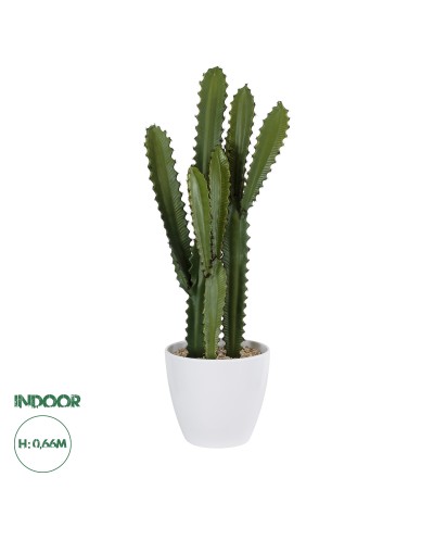 GloboStar® Artificial Garden CEREUS JAMACARU CACTUS 20099 Τεχνητό Διακοσμητικό Φυτό Κάκτος Κηρίος Υ66cm