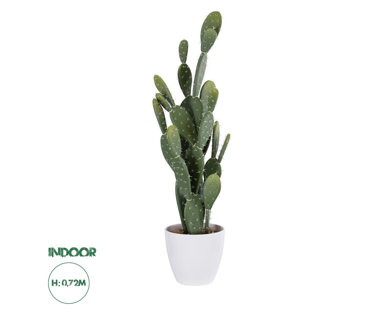 GloboStar® Artificial Garden OPUNTIA FICUS-INDICA CACTUS 20097 Τεχνητό Διακοσμητικό Φυτό Κάκτος Φραγκοσυκιά Υ72cm