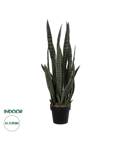 GloboStar® Artificial Garden DRACAENA TRIFASCIATA 20063 Τεχνητό Διακοσμητικό Φυτό Σανσεβιέρια Υ90cm