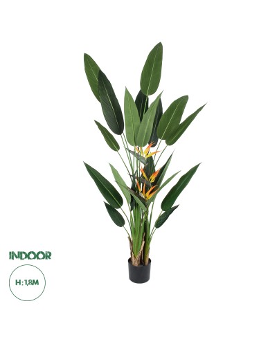 GloboStar® Artificial Garden STRELITZIA REGINAE 20033 Τεχνητό Διακοσμητικό Φυτό Στρελίτσια - Πουλί του Παραδείσου Υ180cm