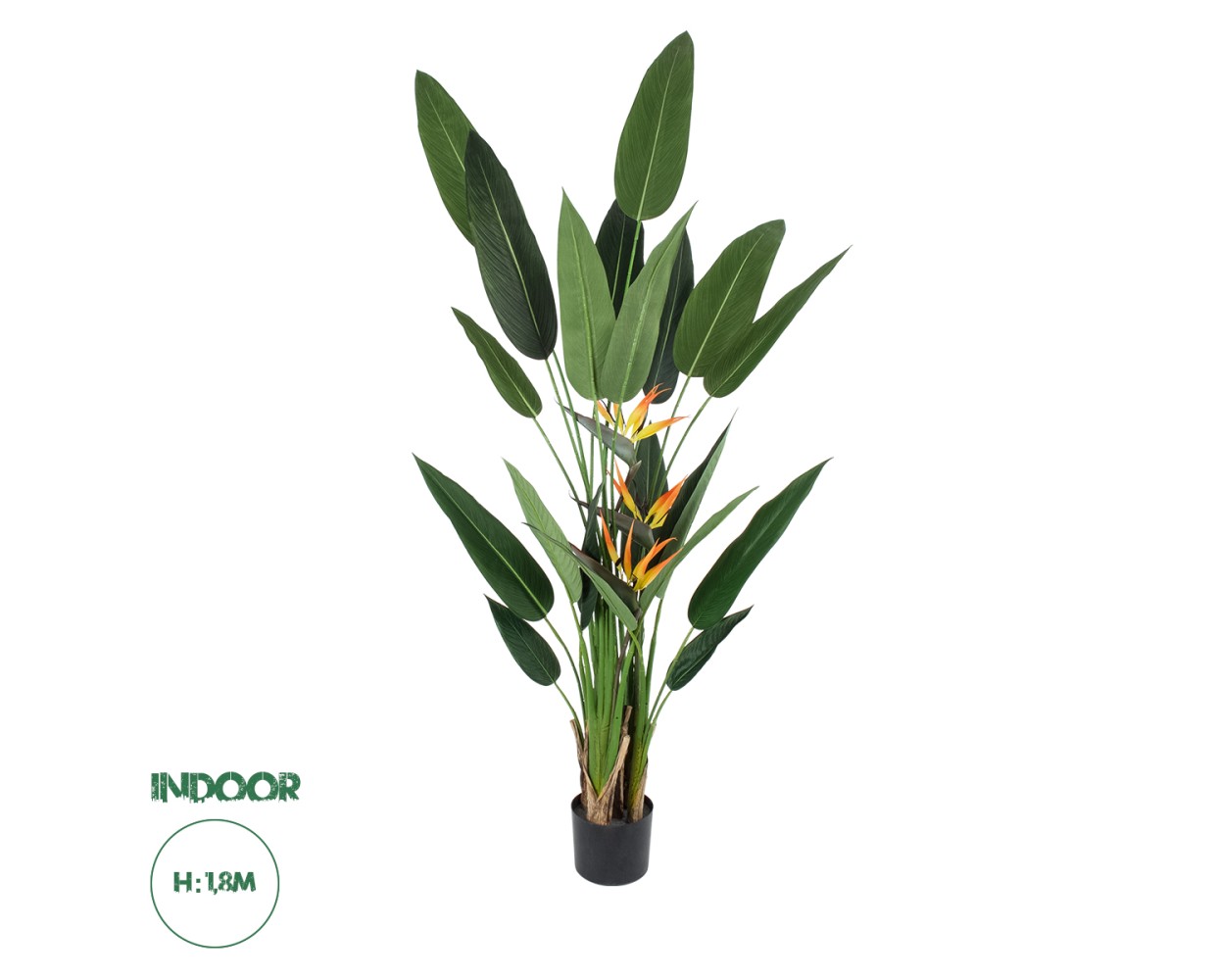 GloboStar® Artificial Garden STRELITZIA REGINAE 20033 Τεχνητό Διακοσμητικό Φυτό Στρελίτσια - Πουλί του Παραδείσου Υ180cm