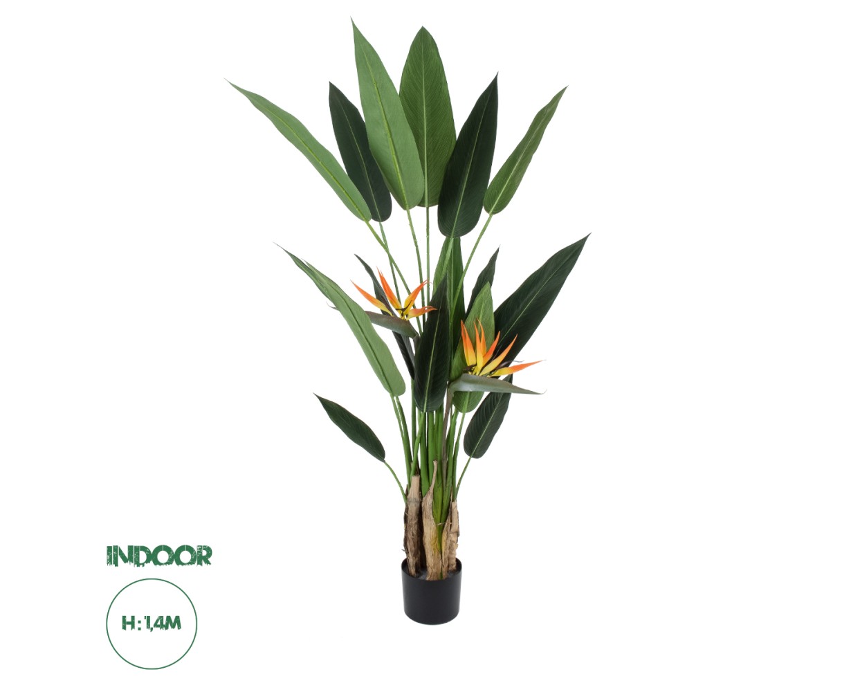 GloboStar® Artificial Garden STRELITZIA REGINAE 20032 Τεχνητό Διακοσμητικό Φυτό Στρελίτσια - Πουλί του Παραδείσου Υ140cm