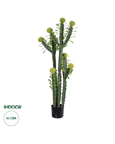 GloboStar® Artificial Garden CEREUS JAMACARU CACTUS 20193 Τεχνητό Διακοσμητικό Φυτό Κάκτος Κηρίος Υ120cm