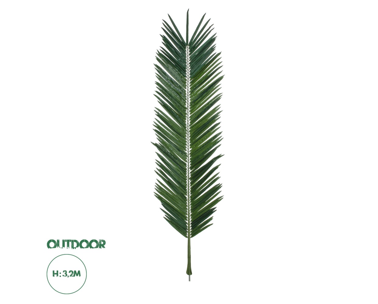 GloboStar® Artificial Garden ARECA PALM LEAF 20183 - Τεχνητό Διακοσμητικό Φύλο Φοινικόδεντρου Αρέκα Π95 x Υ320cm