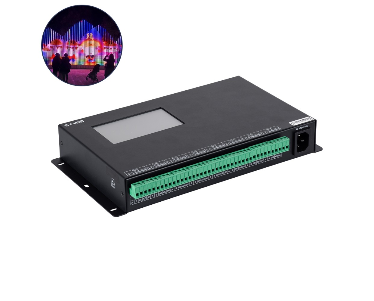 GloboStar® 90147 SEEKWAY SY-418 - Professional Master Controller - Full Colour LED Digital SPI Pixel Control System - Controller για Ψηφιακά Προϊόντα LED Digital Pixel TTL & DMX512 - Single Colour & RGB & RGBW - Synchronous & Asynchronous - 3 Χρόνια Εγγύηση