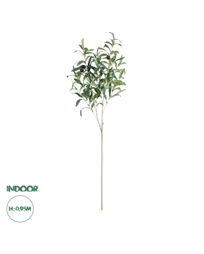 GloboStar® Artificial Garden OLIVE TREE BRANCH 20233 Τεχνητό Διακοσμητικό Κλαδί Ελιάς Π30 x Υ95cm