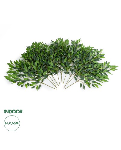 GloboStar® Artificial Garden LAUREL BRANCH 20231 10 x Τεχνητά Διακοσμητικά Κλαδία Δάφνης Π50 x Υ65cm