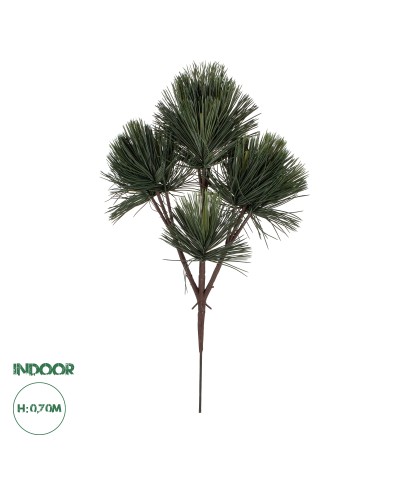 GloboStar® Artificial Garden PINUS MASSONIANA BRANCH 20219 Τεχνητό Διακοσμητικό Κλαδί Πεύκου Π50 x Υ70cm