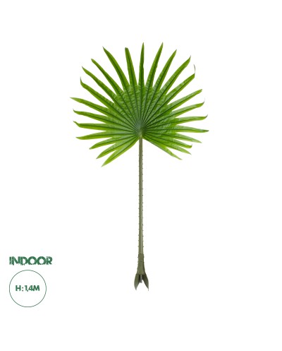 GloboStar® Artificial Garden SERENOA PALM LEAF 20172 Τεχνητό Διακοσμητικό Φύλο Φοινικόδεντρου Σερενόα Βεντάλια Π77 x Υ140cm