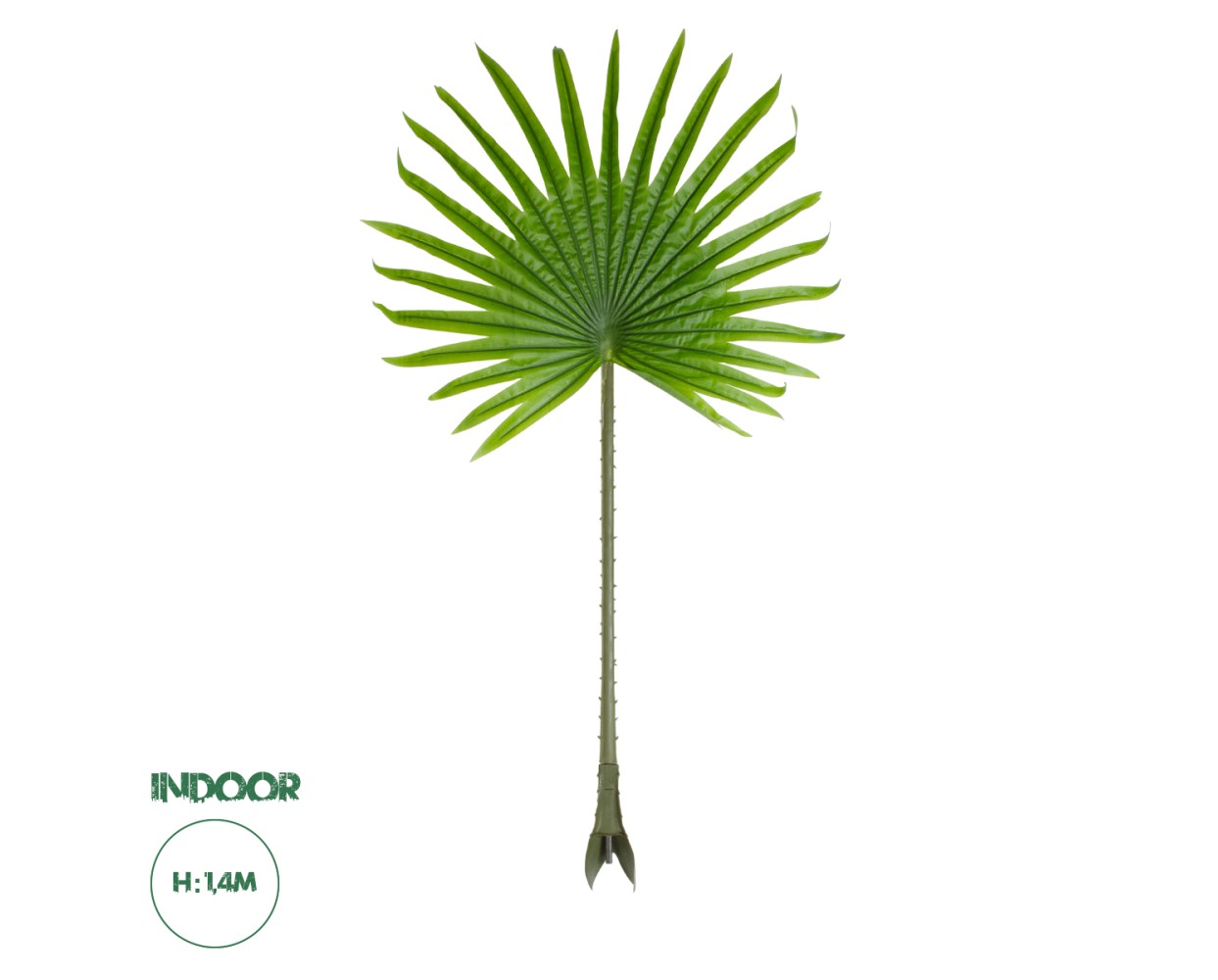 GloboStar® Artificial Garden SERENOA PALM LEAF 20172 Τεχνητό Διακοσμητικό Φύλο Φοινικόδεντρου Σερενόα Βεντάλια Π77 x Υ140cm