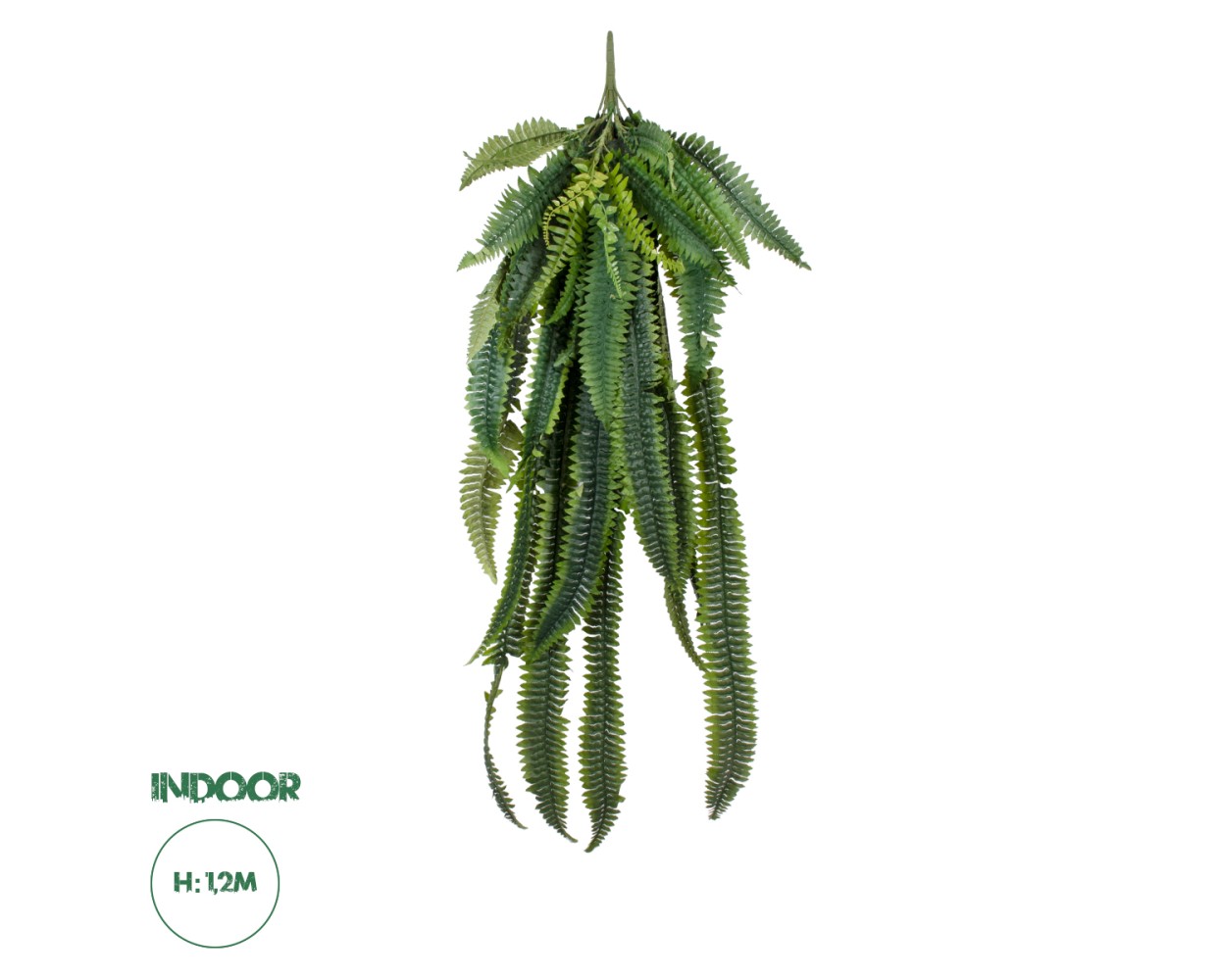 GloboStar® Artificial Garden FERN HANGING BRANCH 20247 Τεχνητό Διακοσμητικό Κρεμαστό Φυτό Φτέρη Υ120cm