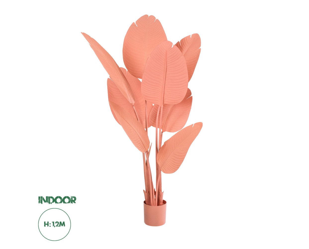 GloboStar® Artificial Garden SALMON STRELITZIA 20366 Τεχνητό Διακοσμητικό Φυτό Σομόν Στερλίτσια Υ120cm