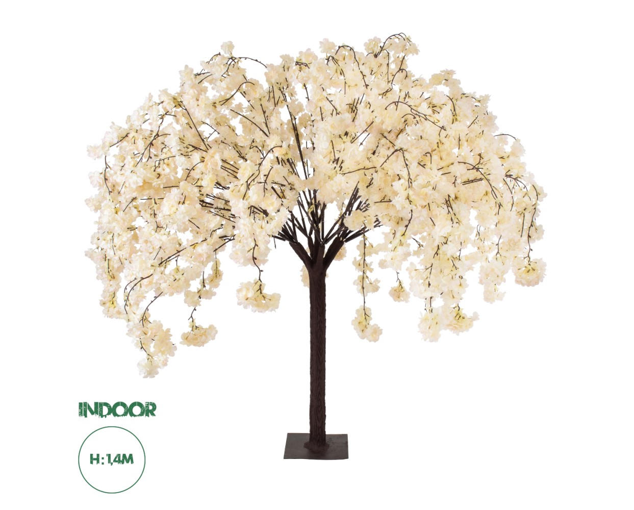 GloboStar® Artificial Garden SALMON CHERRY BLOSSOM TREE 20358 Τεχνητό Διακοσμητικό Δέντρο Σομόν Άνθος Κερασιάς Υ140cm