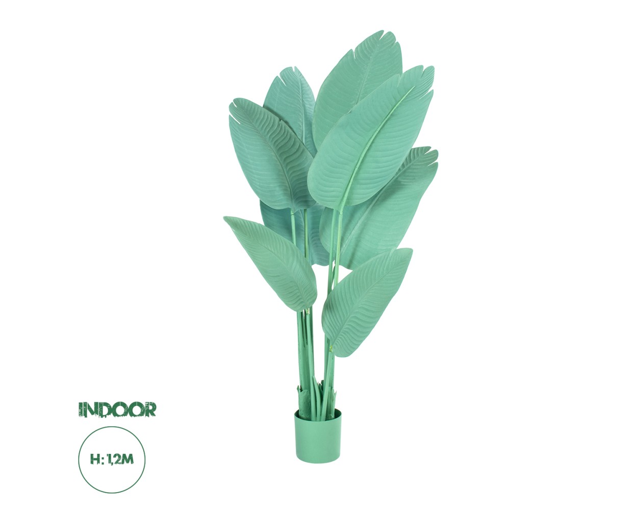 GloboStar® Artificial Garden TURQUOISE STRELITZIA 20368 Τεχνητό Διακοσμητικό Φυτό Τιρκουάζ Στερλίτσια Υ120cm