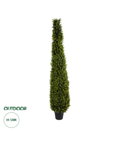 GloboStar® Artificial Garden CYPRESSUS SEMPERVIRENS 20396 Τεχνητό Διακοσμητικό Φυτό Μεσογειακό Κυπαρίσσι Υ180cm