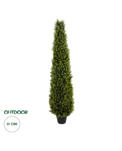 GloboStar® Artificial Garden CYPRESSUS SEMPERVIRENS 20395 Τεχνητό Διακοσμητικό Φυτό Μεσογειακό Κυπαρίσσι Υ150cm