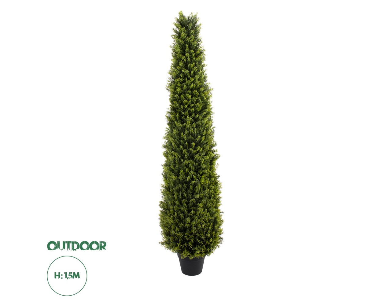 GloboStar® Artificial Garden CYPRESSUS SEMPERVIRENS 20395 Τεχνητό Διακοσμητικό Φυτό Μεσογειακό Κυπαρίσσι Υ150cm