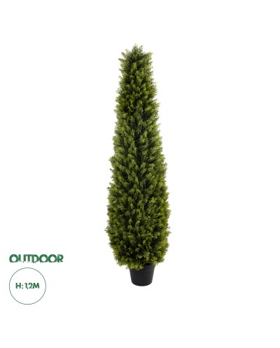 GloboStar® Artificial Garden CYPRESSUS SEMPERVIRENS 20394 Τεχνητό Διακοσμητικό Φυτό Μεσογειακό Κυπαρίσσι Υ120cm