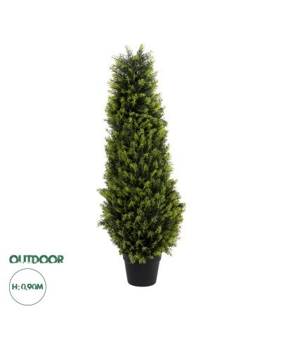 GloboStar® Artificial Garden CYPRESSUS SEMPERVIRENS 20393 Τεχνητό Διακοσμητικό Φυτό Μεσογειακό Κυπαρίσσι Υ90cm