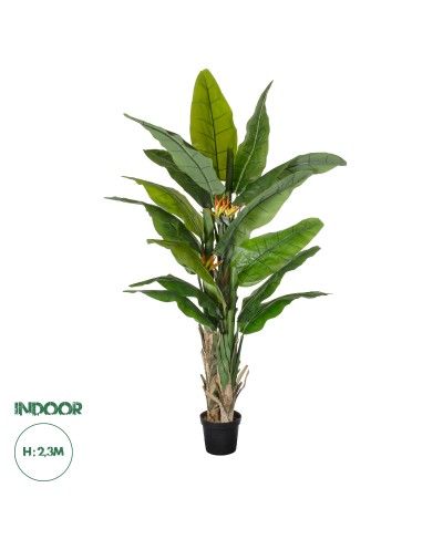 GloboStar® Artificial Garden BANANA STRELITZIA REGINAE 20381 - Τεχνητό Διακοσμητικό Φυτό  Μπανανιά - Στρελίτσια - Πουλί του Παραδείσου Υ230cm