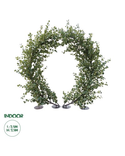 GloboStar® Artificial Garden EYCALYPTUS CINEREA ARCH 20434 Τεχνητή Διακοσμητική Αψίδα Ευκάλυπτου Μ250cm x Υ250cm