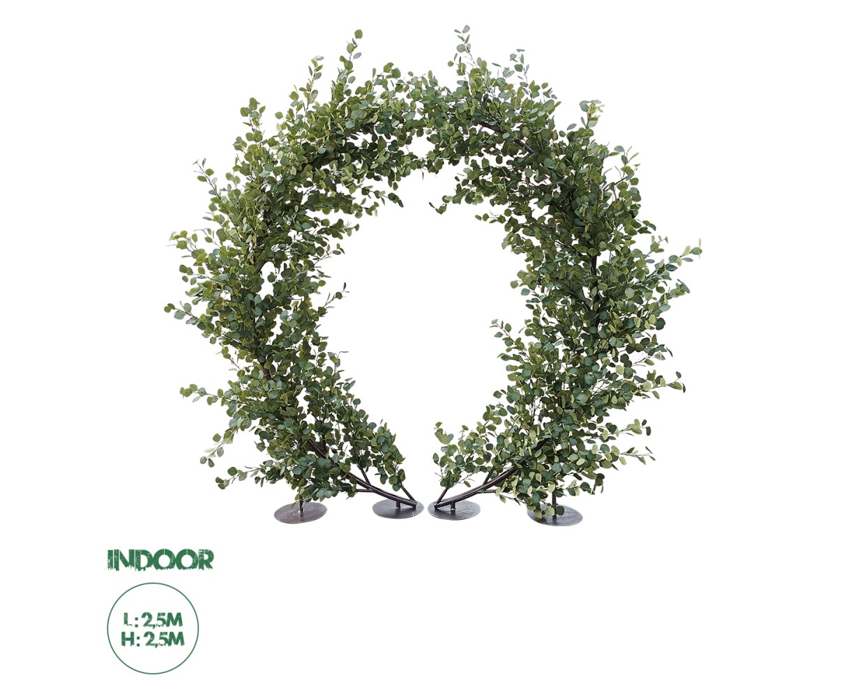 GloboStar® Artificial Garden EYCALYPTUS CINEREA ARCH 20434 Τεχνητή Διακοσμητική Αψίδα Ευκάλυπτου Μ250cm x Υ250cm