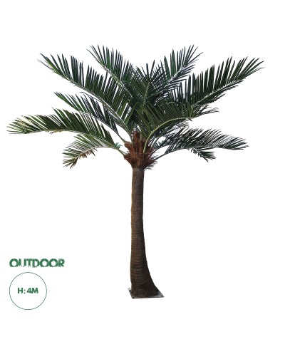 GloboStar® Artificial Garden COCONUT PALM TREE 20442 Τεχνητό Διακοσμητικό Φοινικόδεντρο Κοκοφοίνικας Εξωτερικού Χώρου IP68 UV Certified Protection Υ400cm