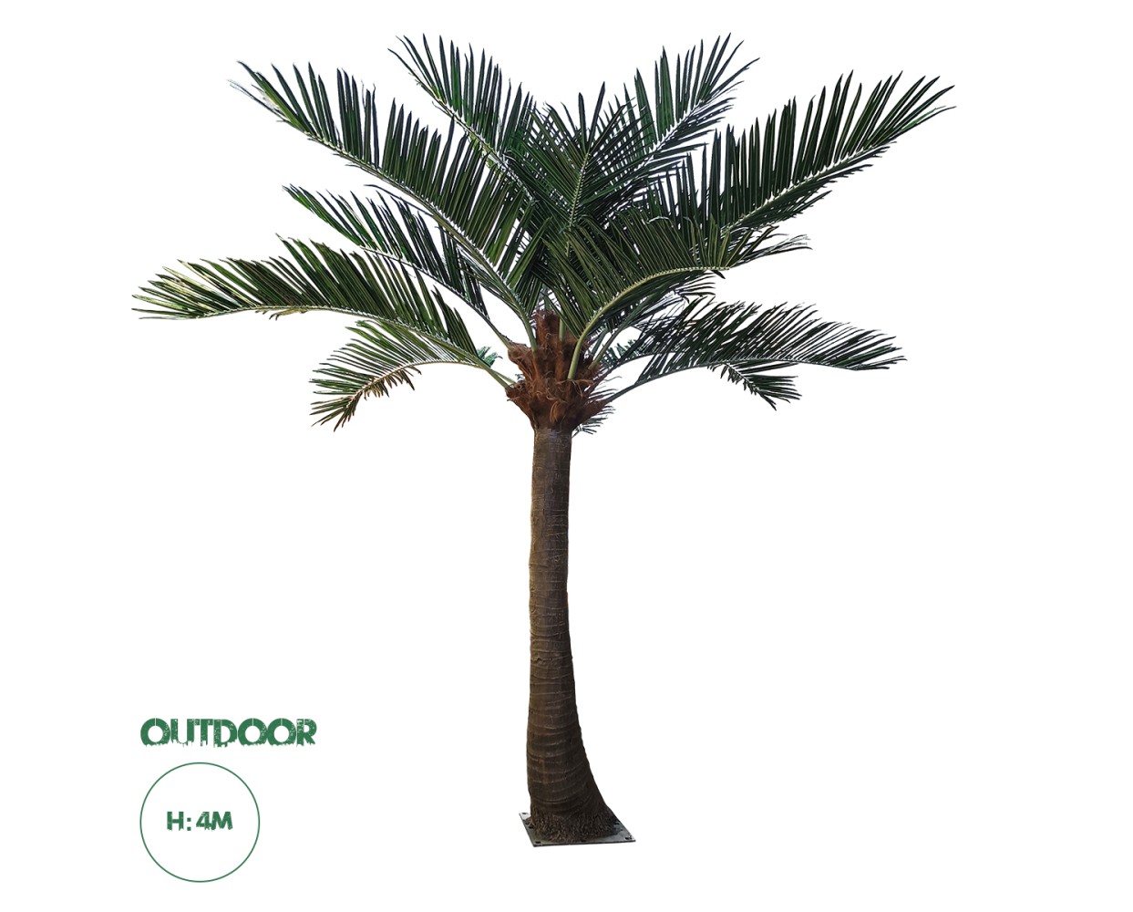 GloboStar® Artificial Garden COCONUT PALM TREE 20442 Τεχνητό Διακοσμητικό Φοινικόδεντρο Κοκοφοίνικας Εξωτερικού Χώρου IP68 UV Certified Protection Υ400cm