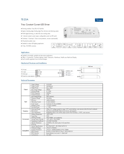 GloboStar® 73134 TE-25A SKYDANCE AC Triac Dimmable Constant