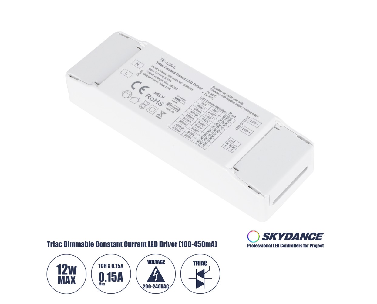 GloboStar® 73132 TE-12A-L SKYDANCE AC Triac Dimmable