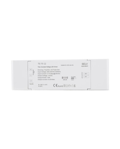 GloboStar® 73129 TE-75-12 SKYDANCE AC Triac Dimmer Push